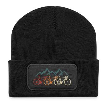 Vélo Cycliste Rétro VTT Vélo de route Montagnes - Beanie recyclé à patch - noir - Devant