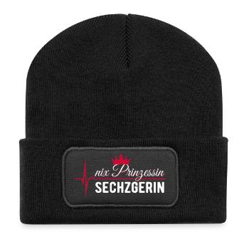 Nix Princess - Sechzgerin - ECG Pulse Gift - Recycled Patch Beanie - black - Front