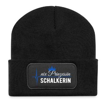 Nix Prinzessin - Schalkerin - ECG Pulse Gift - Recycled Patch Beanie - black - Front