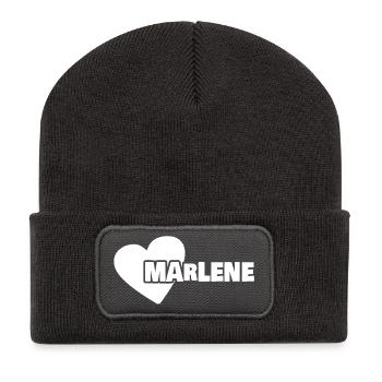 First name Marlene - Recycled Patch Beanie - dark grey - Front