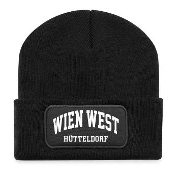 Vienna West Hütteldorf - Recycled Patch Beanie - black - Front