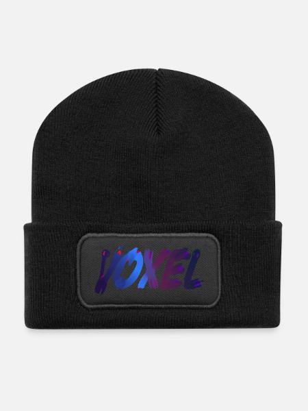 Voxels - Beanie recyclé à patch - noir