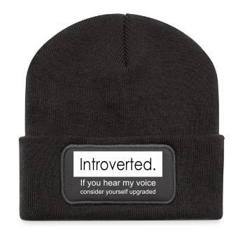 introvert - Recycled Patch Beanie - dark grey - Front