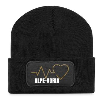 Vacances cyclistes Alpe Adria - Beanie recyclé à patch - noir - Devant