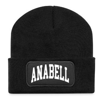 Anabell - Recycelte Patch Beanie - Schwarz - Vorne