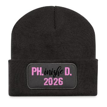 Doctorat 2026 Doctorat philistin Thèse PhD - Beanie recyclé à patch - charbon - Devant