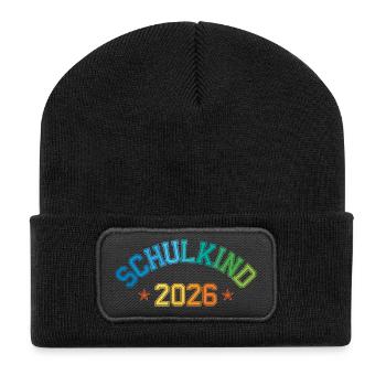 Justaucorps scolaire scolaire 2026 Inscription au collège - Beanie recyclé à patch - noir - Devant
