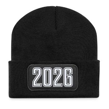 2026  - Recycelte Patch Beanie - Schwarz - Vorne
