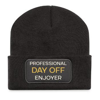 Professioneller Freizeitgenuss - Recycelte Patch Beanie - Dunkelgrau - Vorne