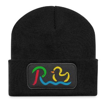 Endlich Rente - Ruhestand - Pension - Recycelte Patch Beanie - Schwarz - Vorne