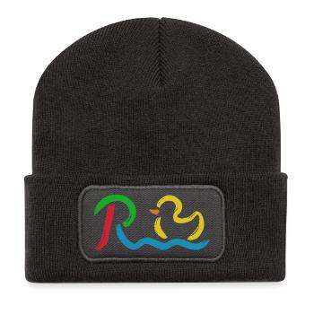 Endlich Rente - Ruhestand - Pension - Recycelte Patch Beanie - Dunkelgrau - Vorne