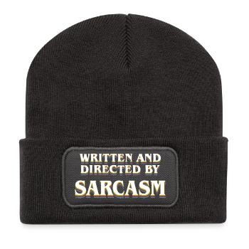 Citation sarcastique drôle Désolé Résultat Pessimi réaliste - Beanie recyclé à patch - charbon - Devant