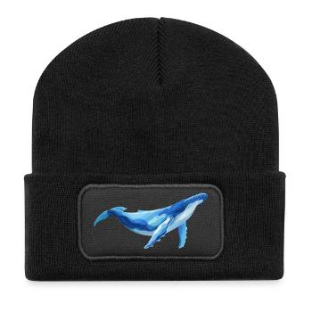 Wal - Recycelte Patch Beanie - Schwarz - Vorne