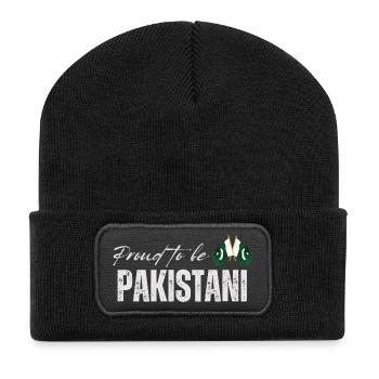 Fier Pakistanais, j’aime le Pakistan - Beanie recyclé à patch - noir - Devant