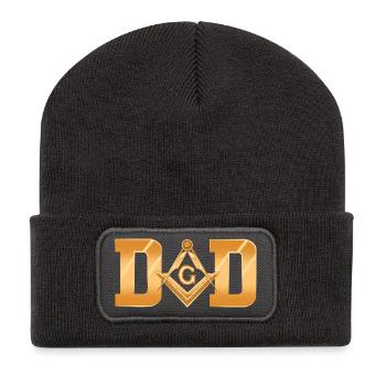 Illuminati Freimaurer - Recycelte Patch Beanie - Dunkelgrau - Vorne