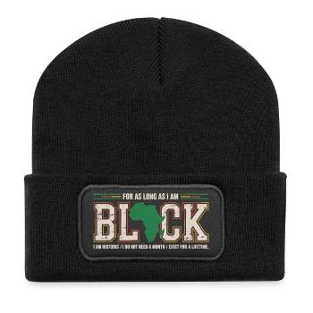 Fierté Afro Black History Month Vintage - Beanie recyclé à patch - noir - Devant