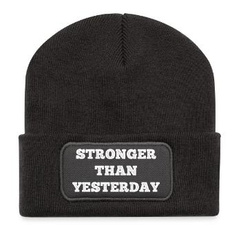 Motivation à la salle de sport - Beanie recyclé à patch - charbon - Devant