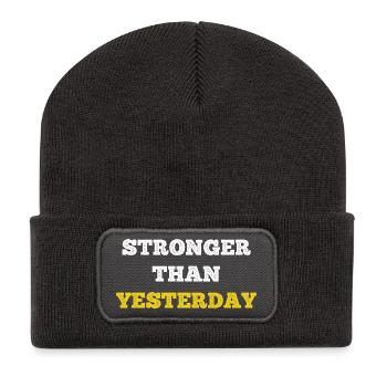Motivation à la salle de sport - Beanie recyclé à patch - charbon - Devant
