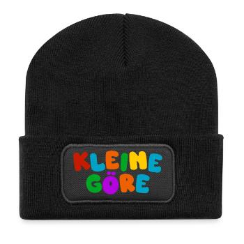 Kleine Göre - Farbexplosion - Recycelte Patch Beanie - Schwarz - Vorne