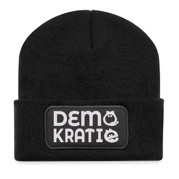 Démocratie des chats - Beanie recyclé à patch - noir - Devant