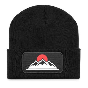 Mountains Sun Hiking Club d’Alpinisme en plein air - Beanie recyclé à patch - noir - Devant