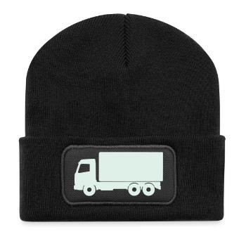 Mint truck silhouette - Recycled Patch Beanie - black - Front