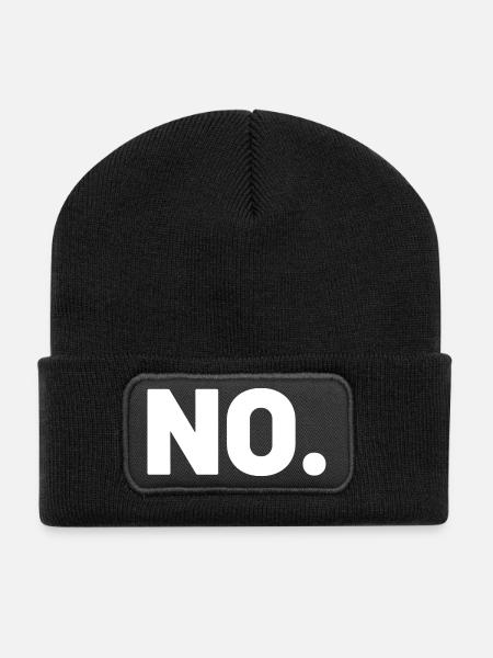 NON. - Beanie recyclé à patch - noir