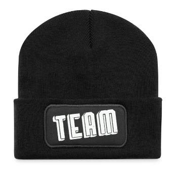 Team Spirit Bold Tinted Vintage Font - Recycled Patch Beanie - black - Front