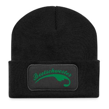 Jardin - Beanie recyclé à patch - noir - Devant