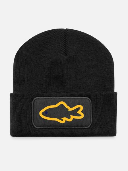 Poisson Rouge - Beanie recyclé à patch - noir