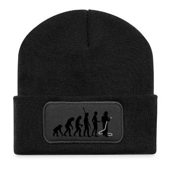 evolution_feuerwehr_b_2c - Recycelte Patch Beanie - Schwarz - Vorne