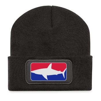 league_shark_vec_3 de - Recycelte Patch Beanie - Dunkelgrau - Vorne