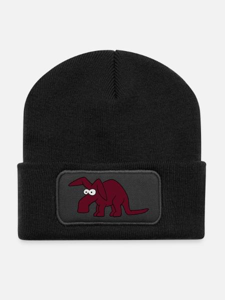 Erdferkel - Recycelte Patch Beanie - Schwarz