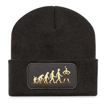 Evolution Bayer - RAHMENLOS Geschenk - Recycelte Patch Beanie - Dunkelgrau - Vorne