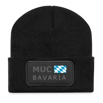MUC BAVARIA dark-lettered - Recycelte Patch Beanie - Schwarz - Vorne