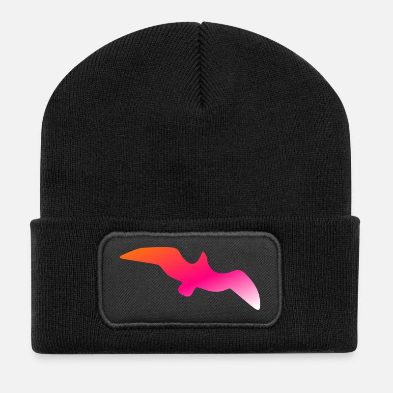 Freedom Bird | Exclusive Street Style Design - Recycled Patch Beanie - black