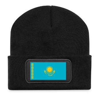 Drapeau national du Kazakhstan - Beanie recyclé à patch - noir - Devant