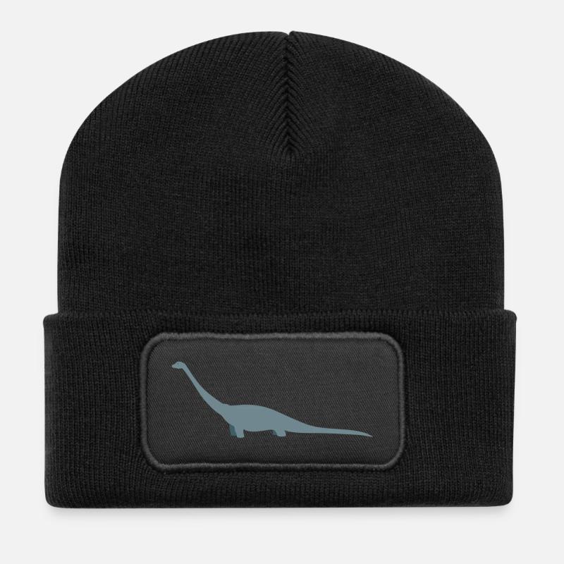 Dinosaurs: Comic Diplodocus - Recycled Patch Beanie - black
