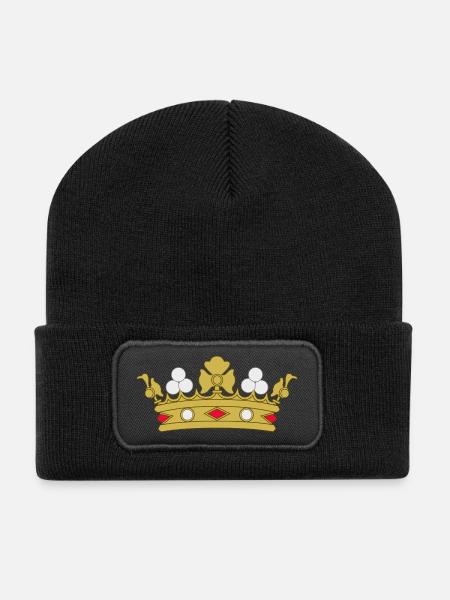 couronne - Beanie recyclé à patch - noir