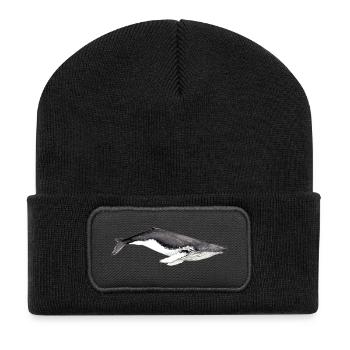 Yubarta - baleine à bosse - baleine à bosse - Beanie recyclé à patch - noir - Devant
