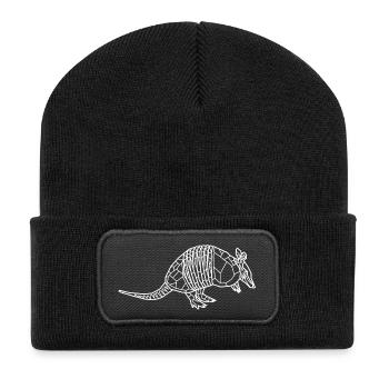 blanc Armadillo - Beanie recyclé à patch - noir - Devant