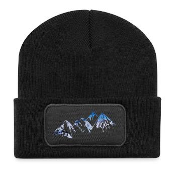 snowscape - Beanie recyclé à patch - noir - Devant