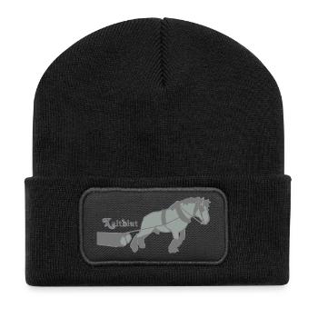 kaltblutzieht - Recycelte Patch Beanie - Schwarz - Vorne