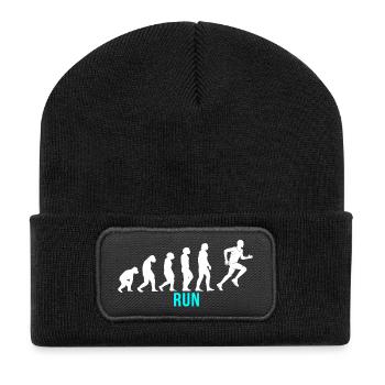 Run Evolution - Recycelte Patch Beanie - Schwarz - Vorne