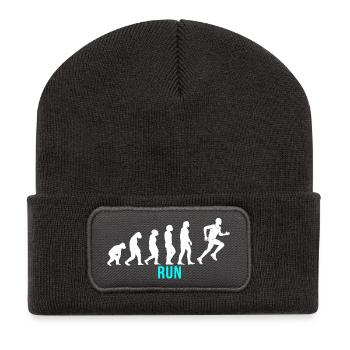 Run Evolution - Recycelte Patch Beanie - Dunkelgrau - Vorne