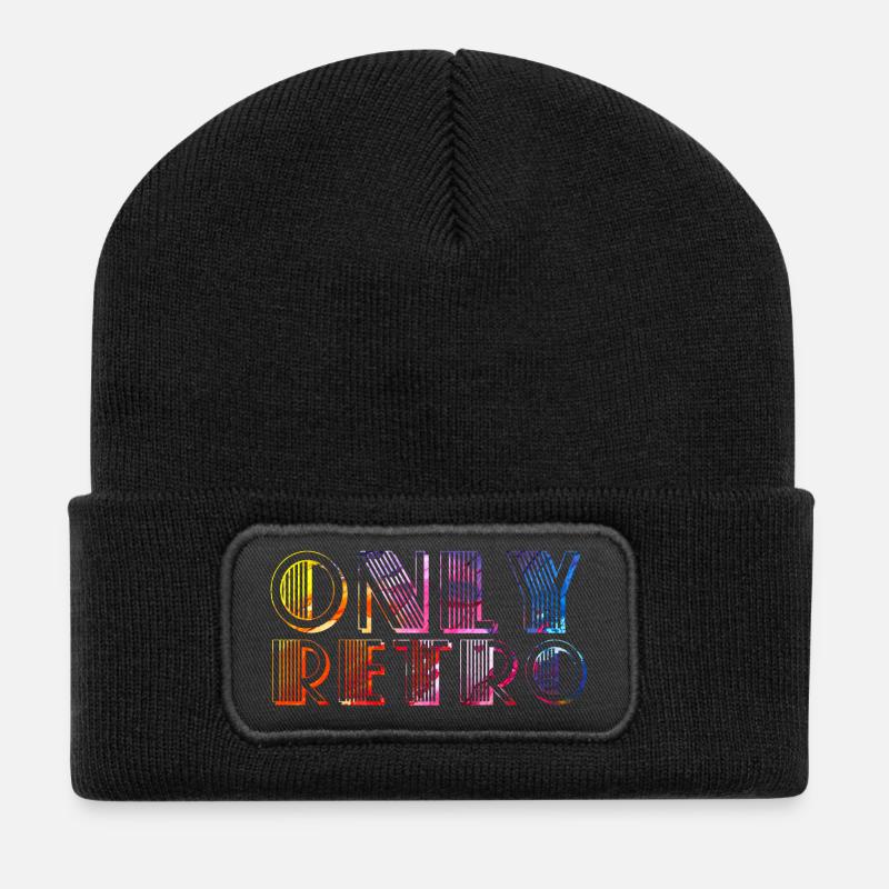 Only retro - Recycled Patch Beanie - black