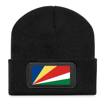 Drapeau des Seychelles - Beanie recyclé à patch - noir - Devant