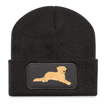 Golden Retriever - Recycled Patch Beanie - dark grey - Front