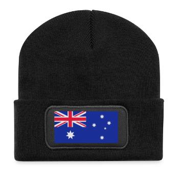 Australian flag - Recycled Patch Beanie - black - Front