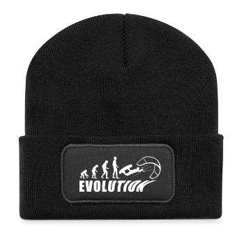 EVOLUTION KITESURF vacation sea gift - Recycled Patch Beanie - black - Front